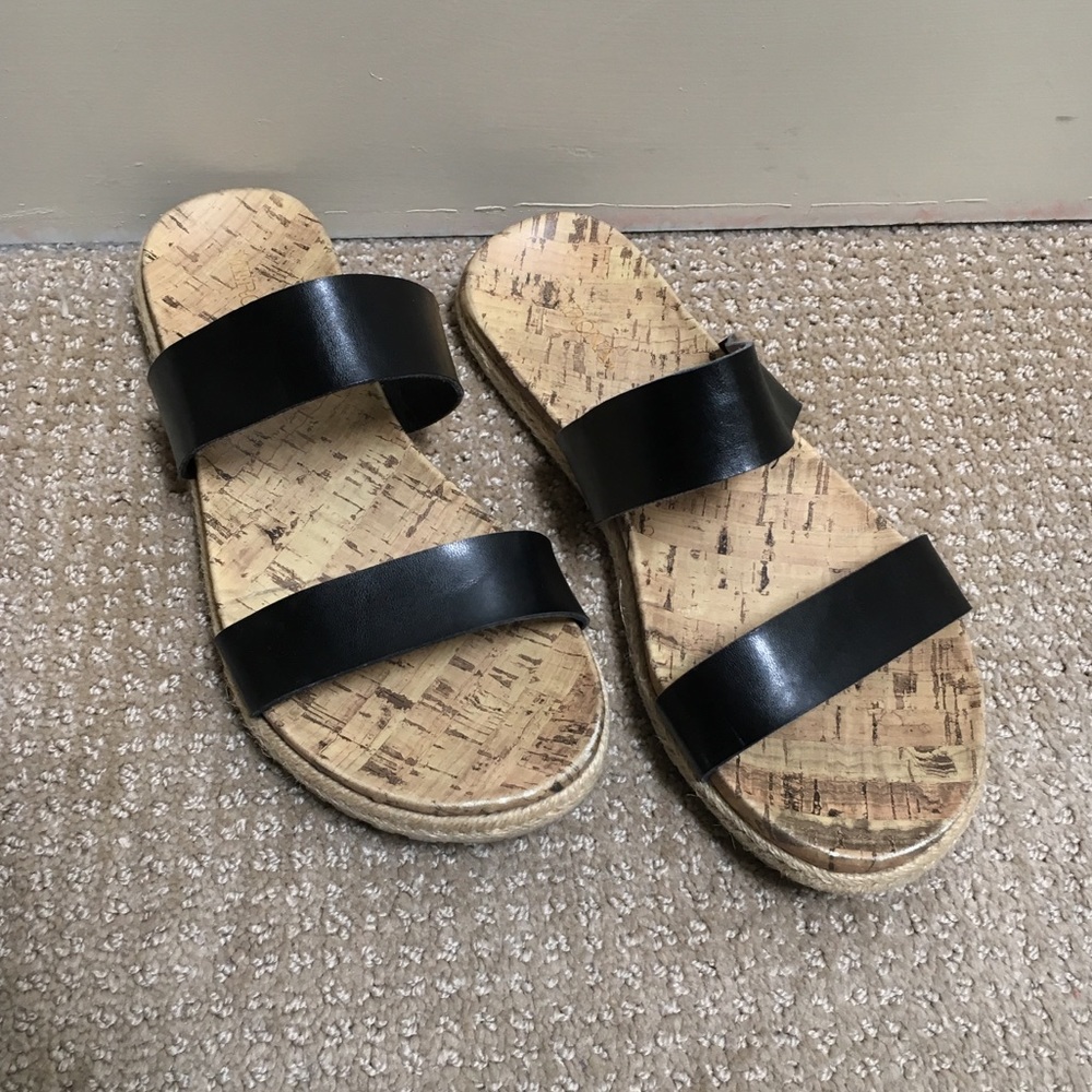 Merona Black Strap Sandals